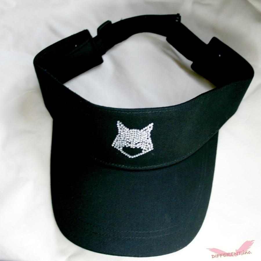 サンバイザー かわいい猫ちゃん デザイン キラキラ ラインストーン Sun Visor Cat Smile Different 通販 Yahoo ショッピング