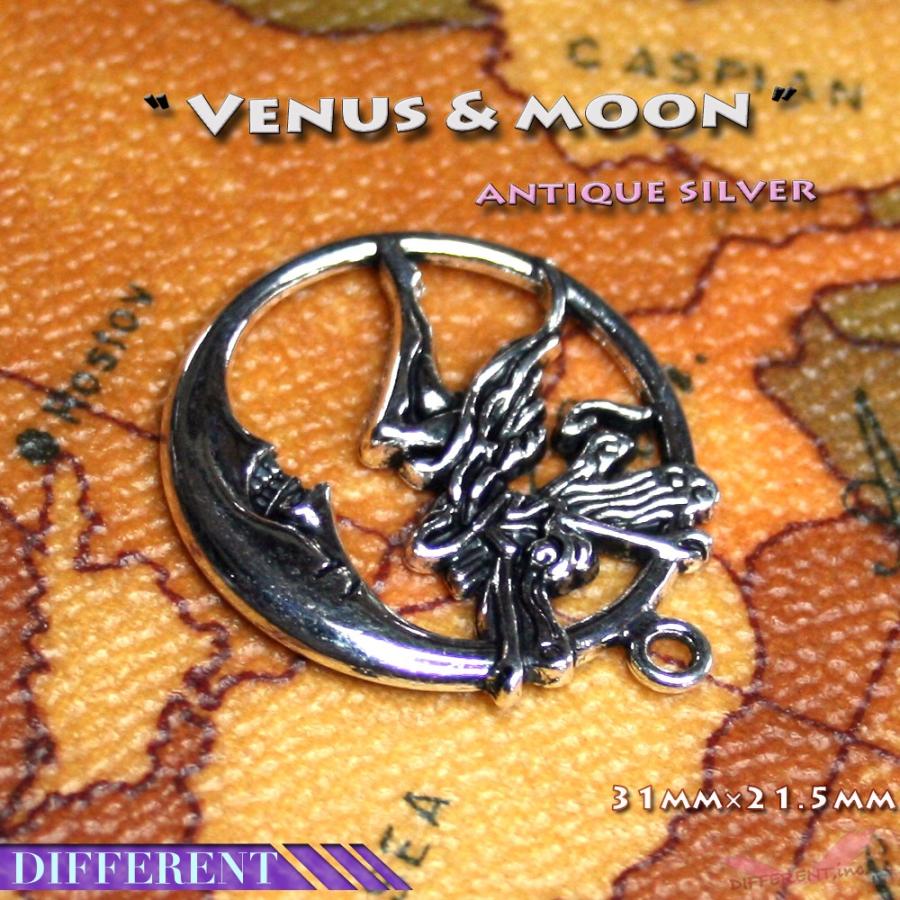 女神と月 チャーム アンティークシルバー ハンドメイド材料 |  | 02