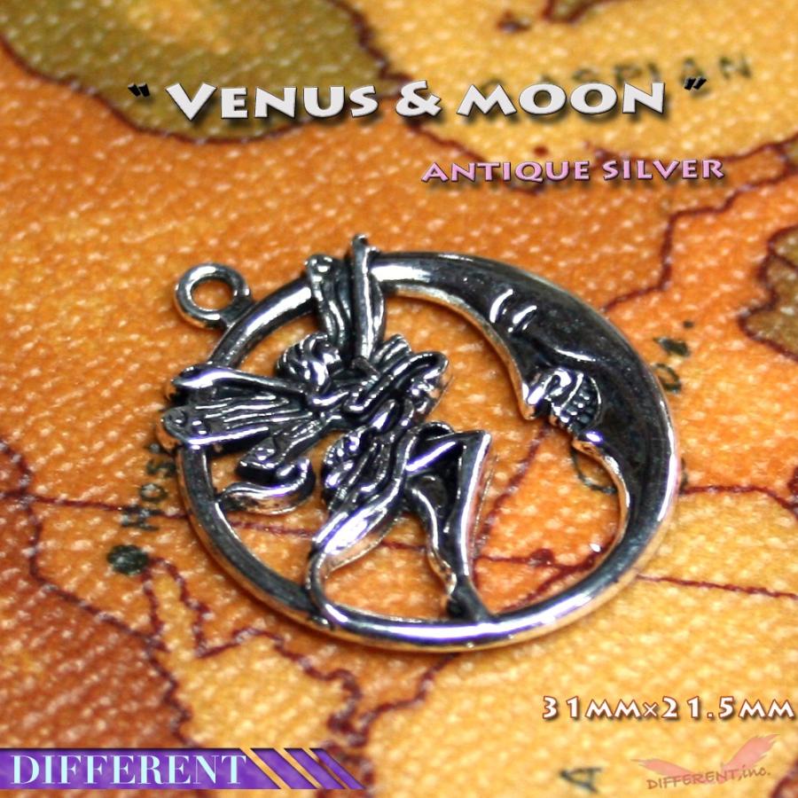 女神と月 チャーム アンティークシルバー ハンドメイド材料 |  | 03