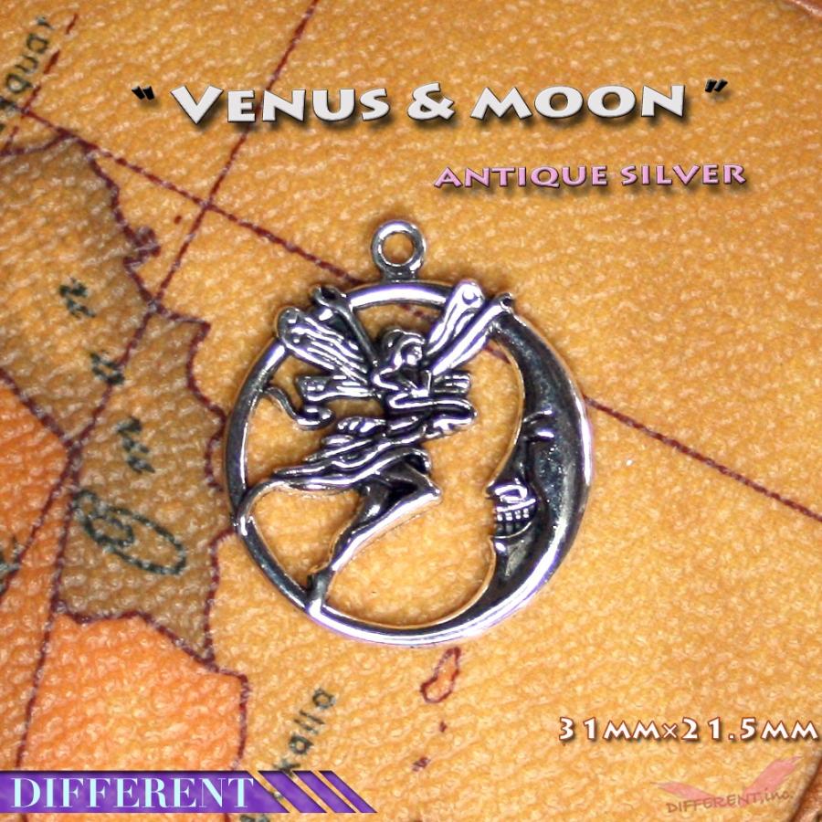 女神と月 チャーム アンティークシルバー ハンドメイド材料 |  | 04