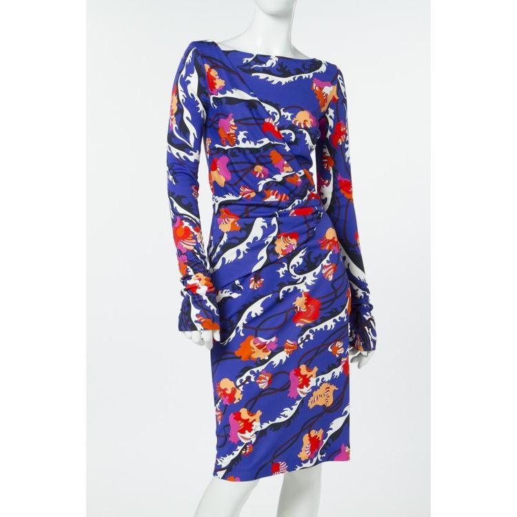 17年春夏新作 エミリオプッチ Emilio Pucci ワンピース 長袖 レディース 71rh57 ブルー 17ss Sale Blusquare Org