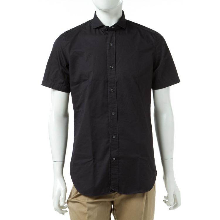 激安通販 ヴァンガー 17年春夏新作 Vangher ネイビー 698 5690 メンズ 無地 半袖 シャツ シャツ カジュアルシャツ Nta2 Tv