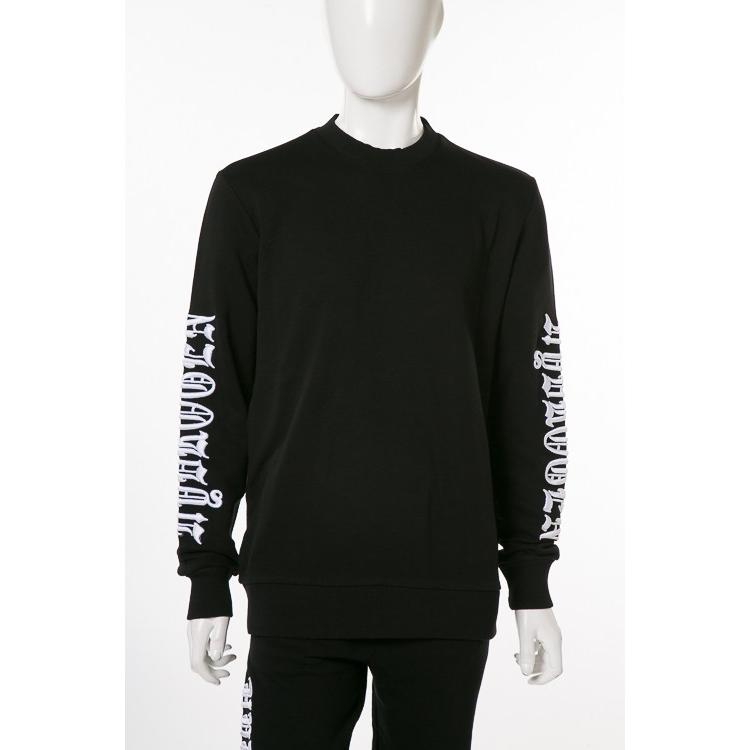 ハイドロゲン Hydrogen おすすめ特集 トレーナー プルオーバー スウェット 長袖 丸首 メンズ 上下別売 ブラック 18年春夏新作 セットアップ上 2618