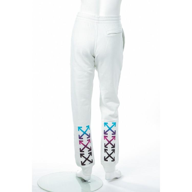 最安 オフホワイト トレーナーパンツ スウェットパンツ メンズ