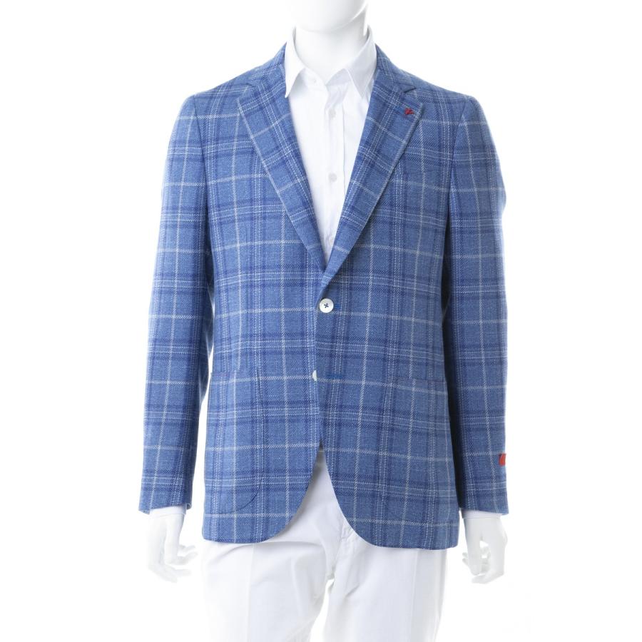 イザイア Isaia Check ジャケット テーラードジャケット 2つボタン シングル Over Check 780 Summ 780