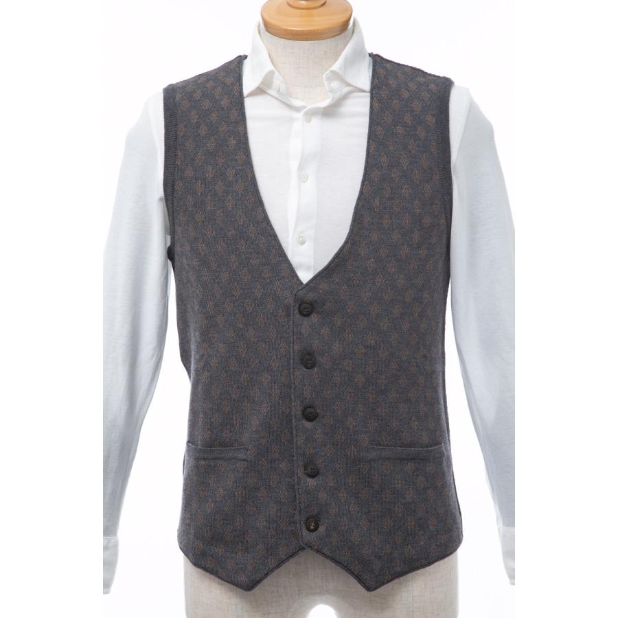 ラルディーニ Lardini ベスト ニットベスト 5つボタン メンズ Illgsm40il グレー 19年秋冬新作 Apaproduction Fr