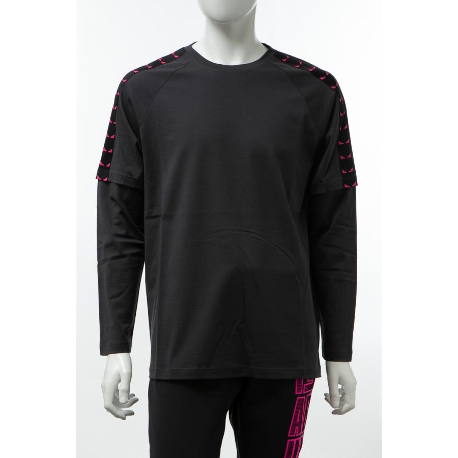 フェンディー ロングＴシャツ ロンT 長袖 丸首 クルーネック メンズ FAF548 A8JO ANTRACITE FENDI(27685円)