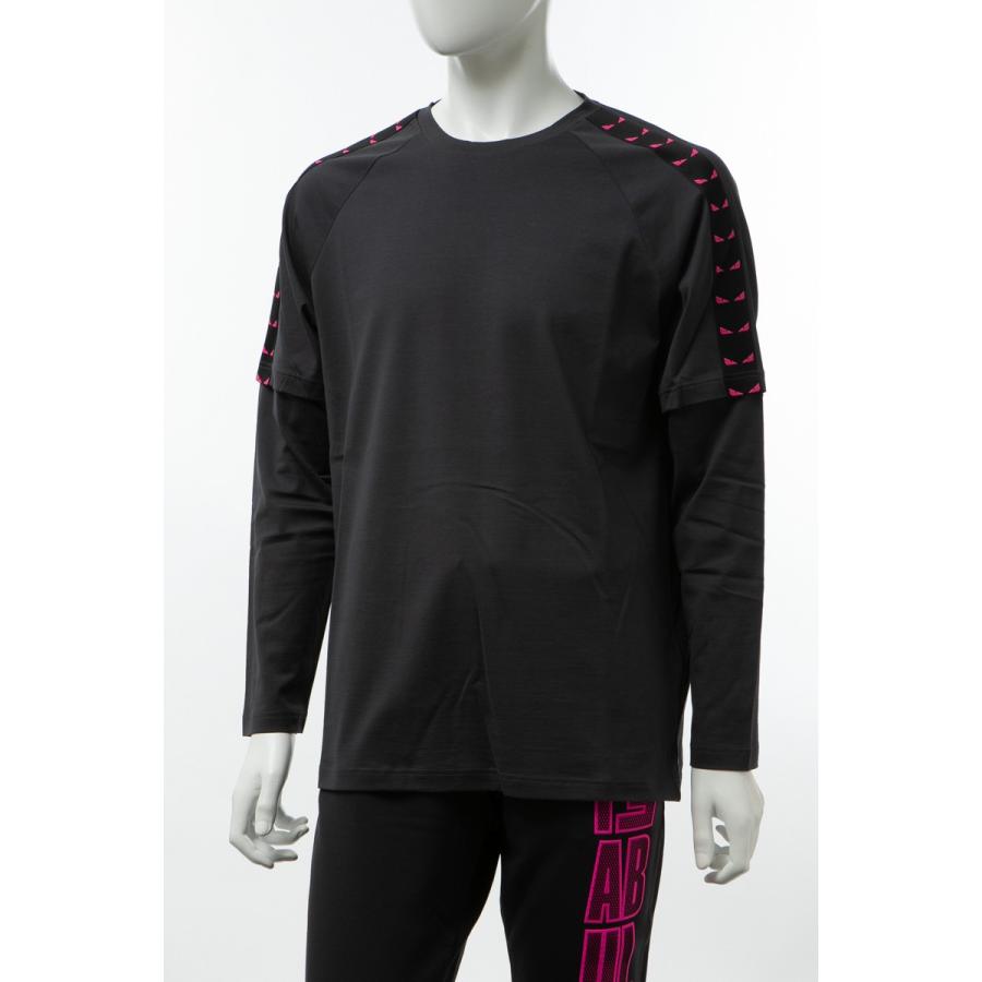 フェンディー ロングＴシャツ ロンT 長袖 丸首 クルーネック メンズ FAF548 A8JO ANTRACITE FENDI フェンディー ロングＴシャツ ロンT 長袖 丸首 クルーネック FAF548 A8JO ANTRACITE FENDI