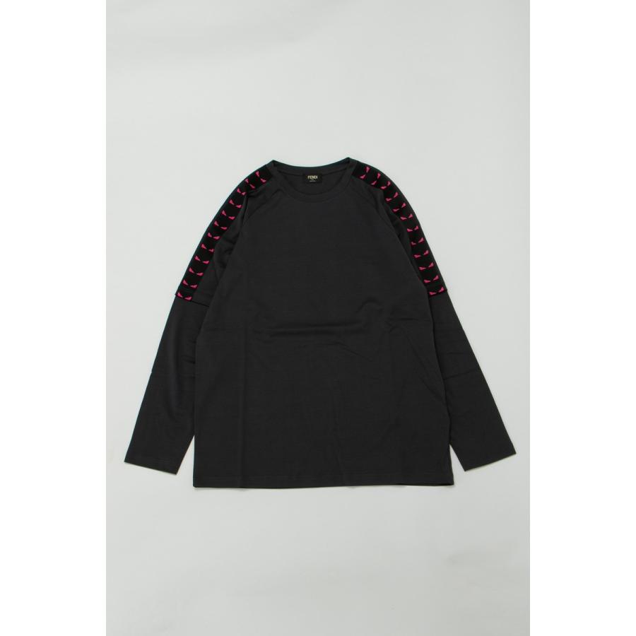 フェンディー ロングＴシャツ ロンT 長袖 丸首 クルーネック メンズ FAF548 A8JO ANTRACITE FENDI フェンディー ロングＴシャツ ロンT 長袖 丸首 クルーネック FAF548 A8JO ANTRACITE FENDI