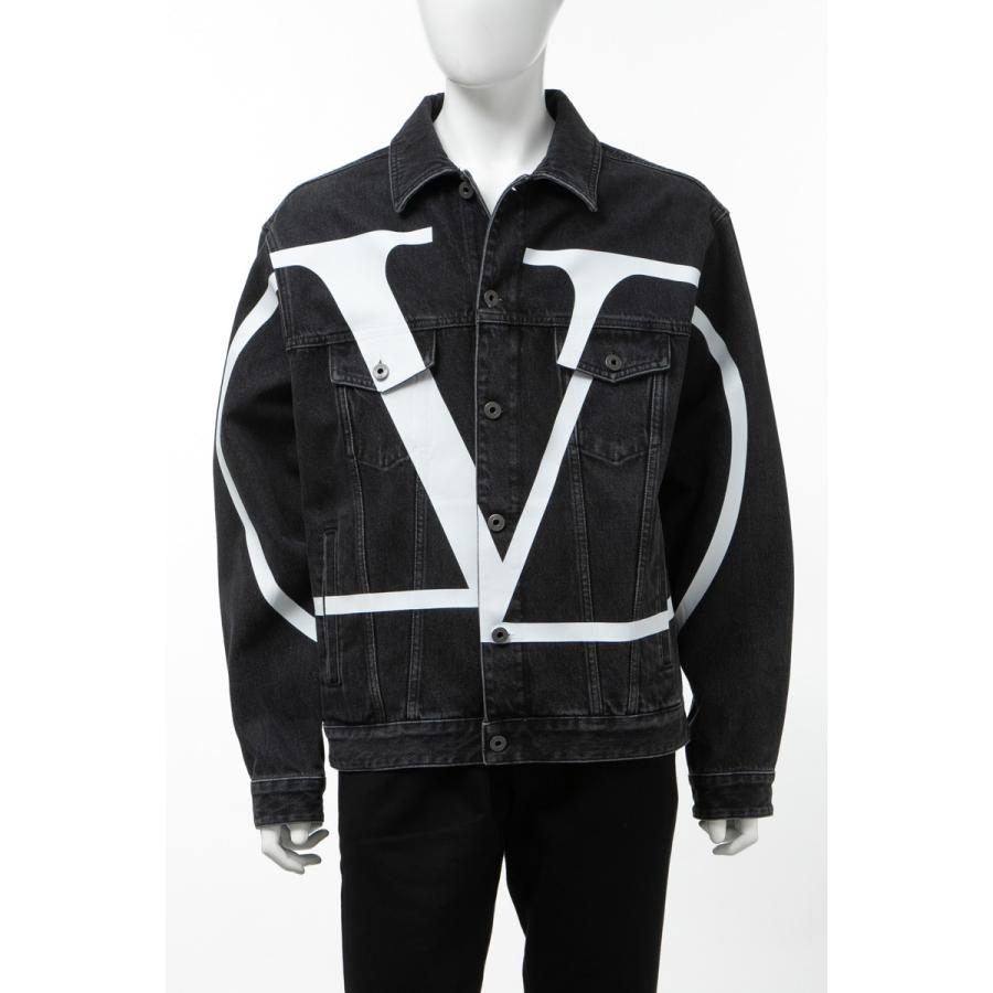 ヴァレンティノ ブルゾン Gジャン Valentino デニムジャケット メンズ ブルゾン Tv3dc00k606 ブラック メンズ 年春夏新作 Valentino Diffusion