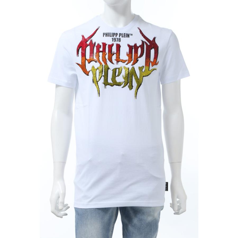フィリッププレイン Tシャツ 半袖 丸首 クルーネック PJY002N 01