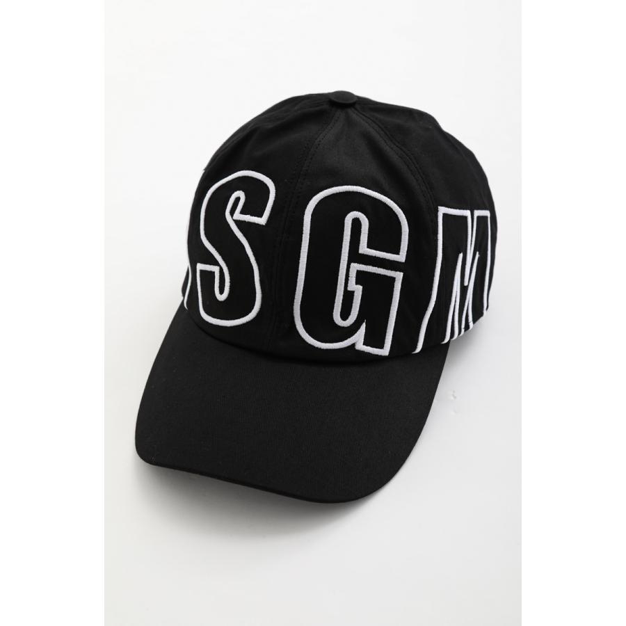 21人気の Msgm キャップ 送料無料 21年春夏新作 ブラックmsgm 3040ml09 帽子 ベースボールキャップ キャップ エムエスジーエム 帽子