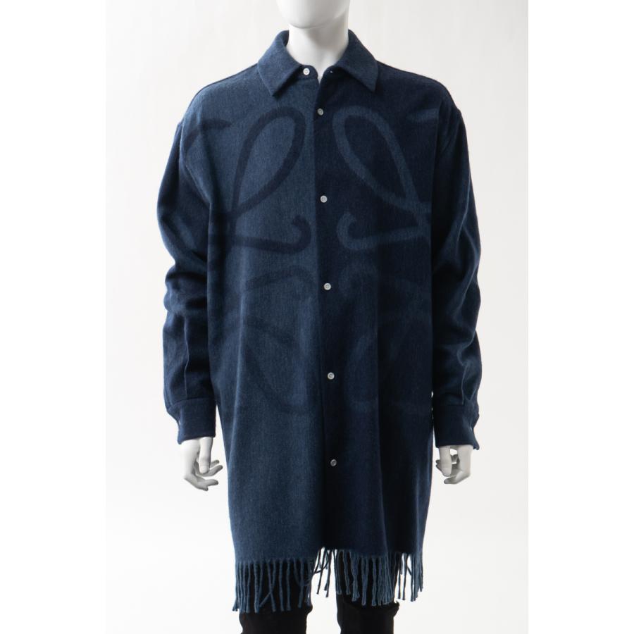 ロエベ シャツ ウールシャツ 長袖 フリンジ メンズ H526y05w08 ネイビー Loewe 21年春夏新作 Diffusion 通販 Yahoo ショッピング