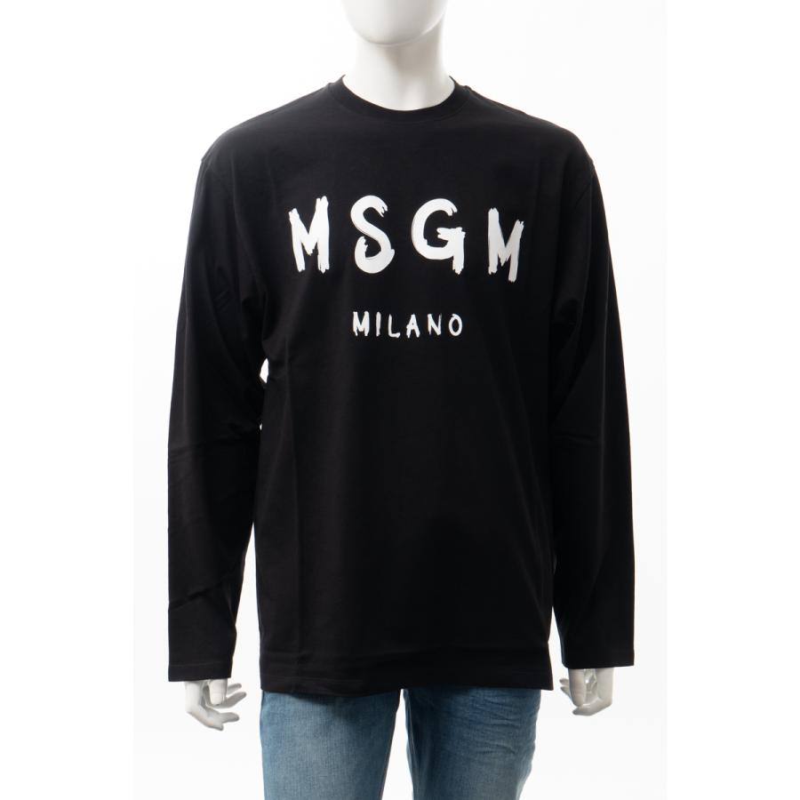 日本産】 エムエスジーエム ロングＴシャツ ロンT 長袖 丸首 クルー