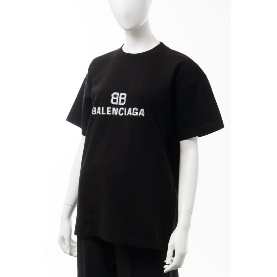 バレンシアガ Tシャツ 半袖 クルーネック 612965TKVI71070 ブラック 