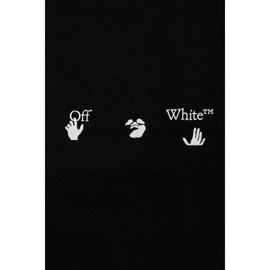 オフホワイト ロングＴシャツ ロンT 長袖 丸首 クルーネック OMAB064F21JER011 メンズ AB064F21 JER011 ブラック OFF-WHITE 2021年秋冬新作 オフホワイト ロングＴシャツ ロンT 長袖 丸首 クルーネック OMAB064F21JER011 AB064F21 JER011 ブラック OFF WHITE