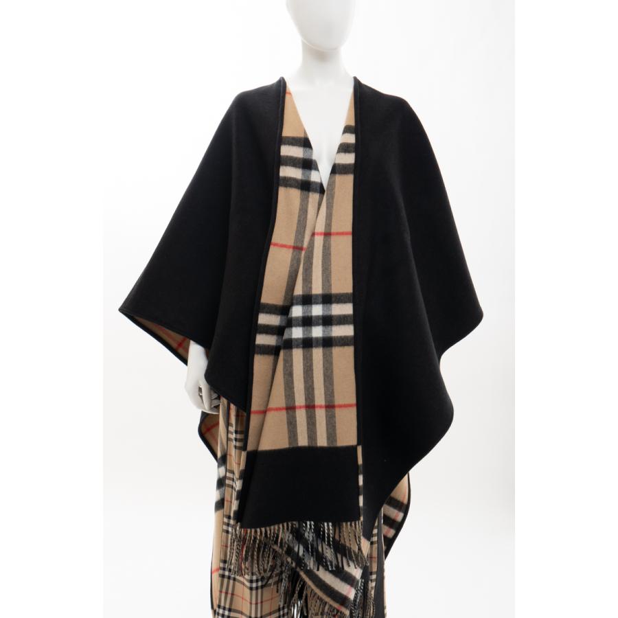 再入荷】 BURBERRY バーバリー ケープ ポンチョ ニット アウター