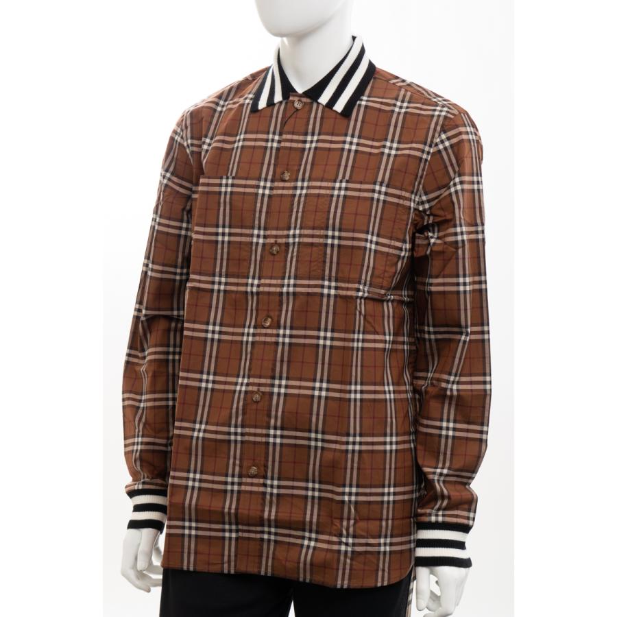 バーバリー チェックシャツ ブラウン 22