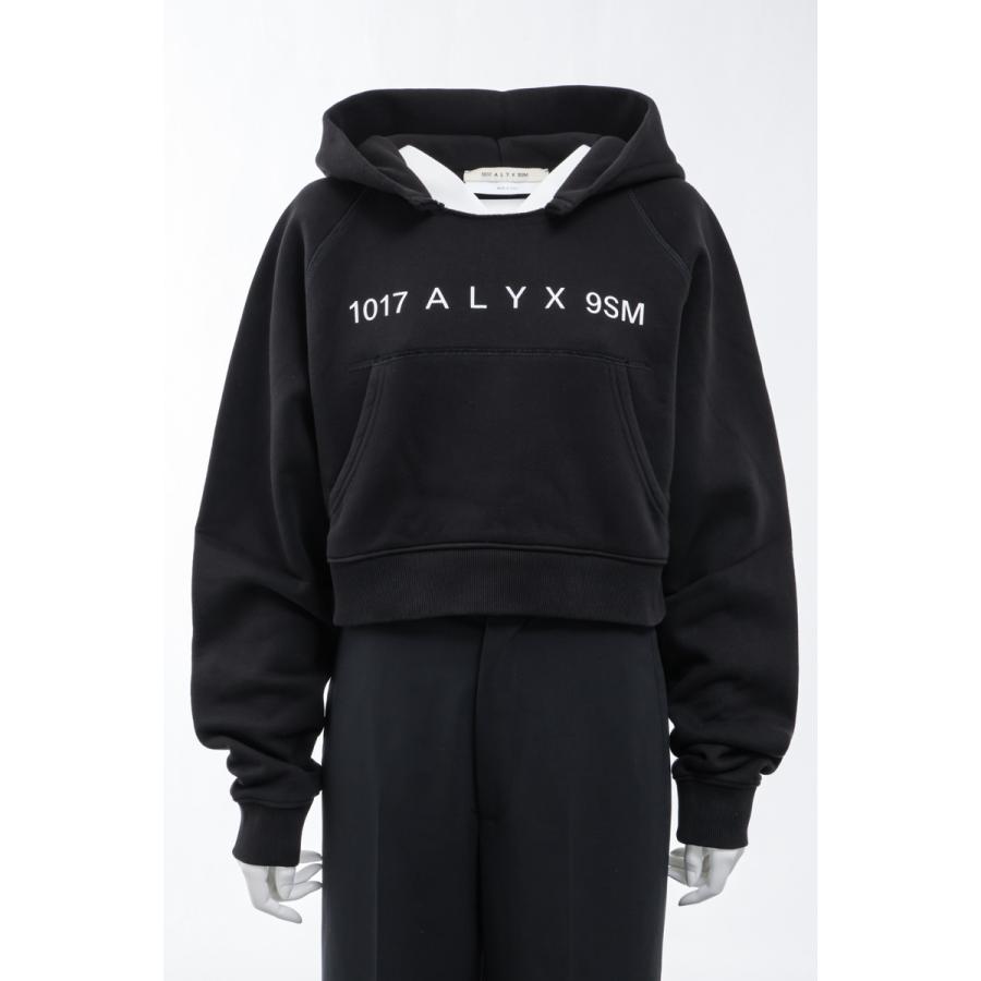 セール品 送料込み即日発送 ALYX クロップド ロゴパーカー ブラック
