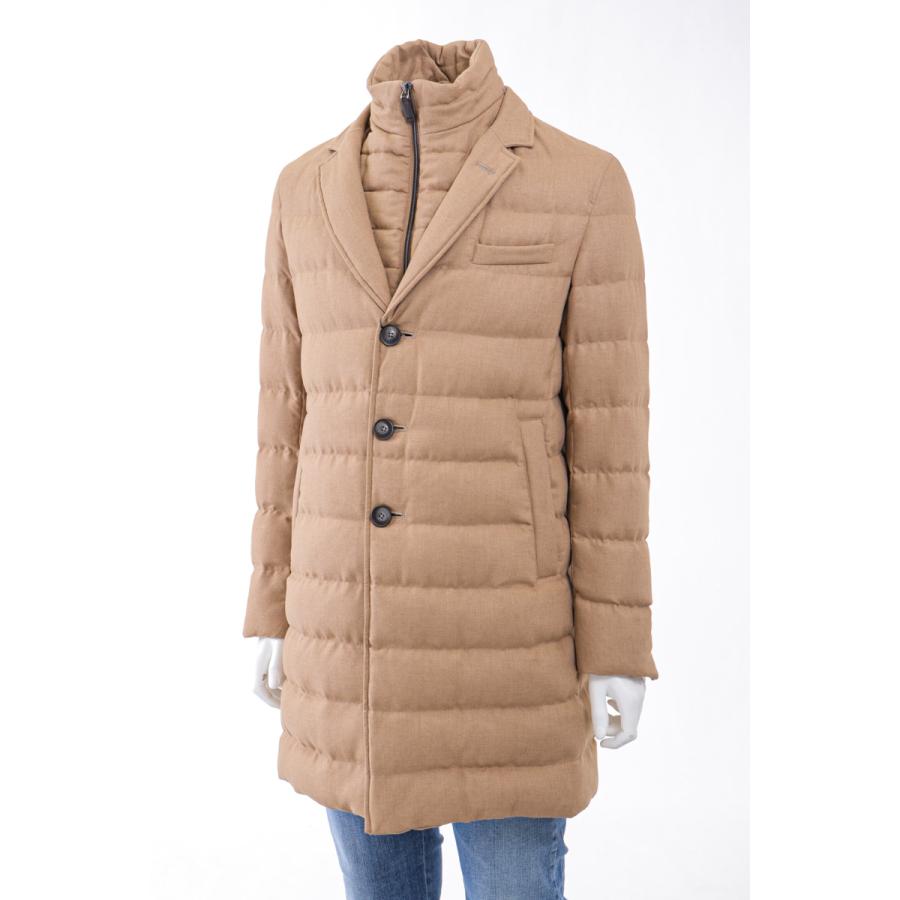 ヘルノ ダウンコート ダウンジャケット ロングダウン PI000906U332782000 NORFOLK COAT メンズ PI000906U 33278 ブラウン HERNO 2023年秋冬新作 ファッション メンズファッション コート、アウター