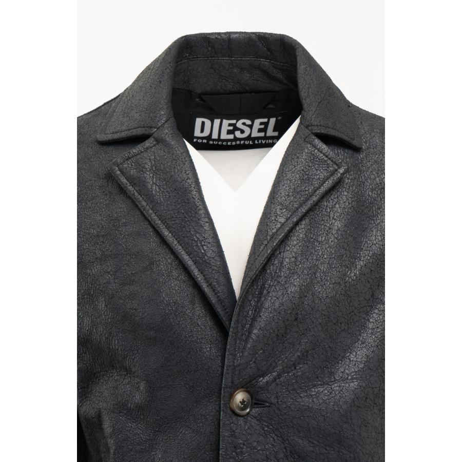 【数量限定アウトレット品】 ディーゼル レザーコート L-COAT メンズ A06342 0AGAH グレー DIESEL 【MYK2017837919】(70840円)