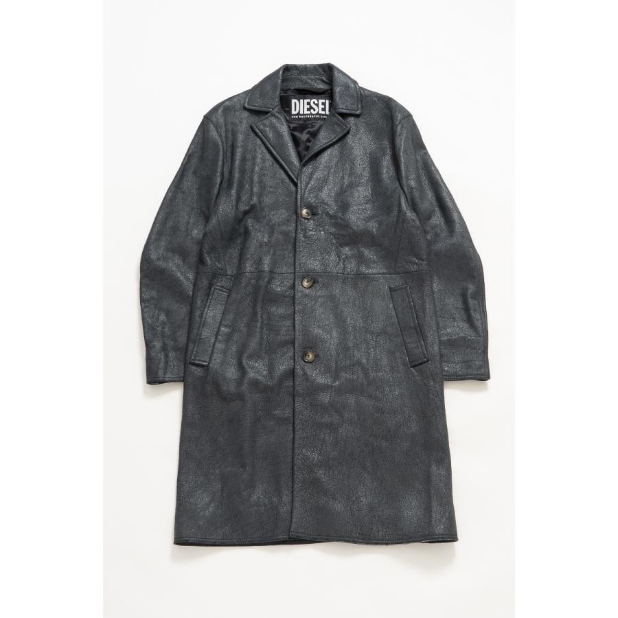 【数量限定アウトレット品】 ディーゼル レザーコート L-COAT メンズ A06342 0AGAH グレー DIESEL 【MYK2017837919】(70840円)