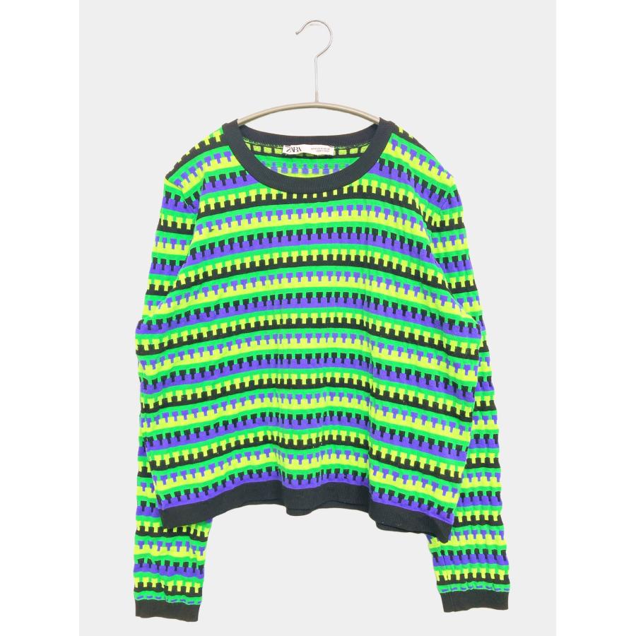 ZARA ザラ トップス M ライトグリーン レディース | ZARA