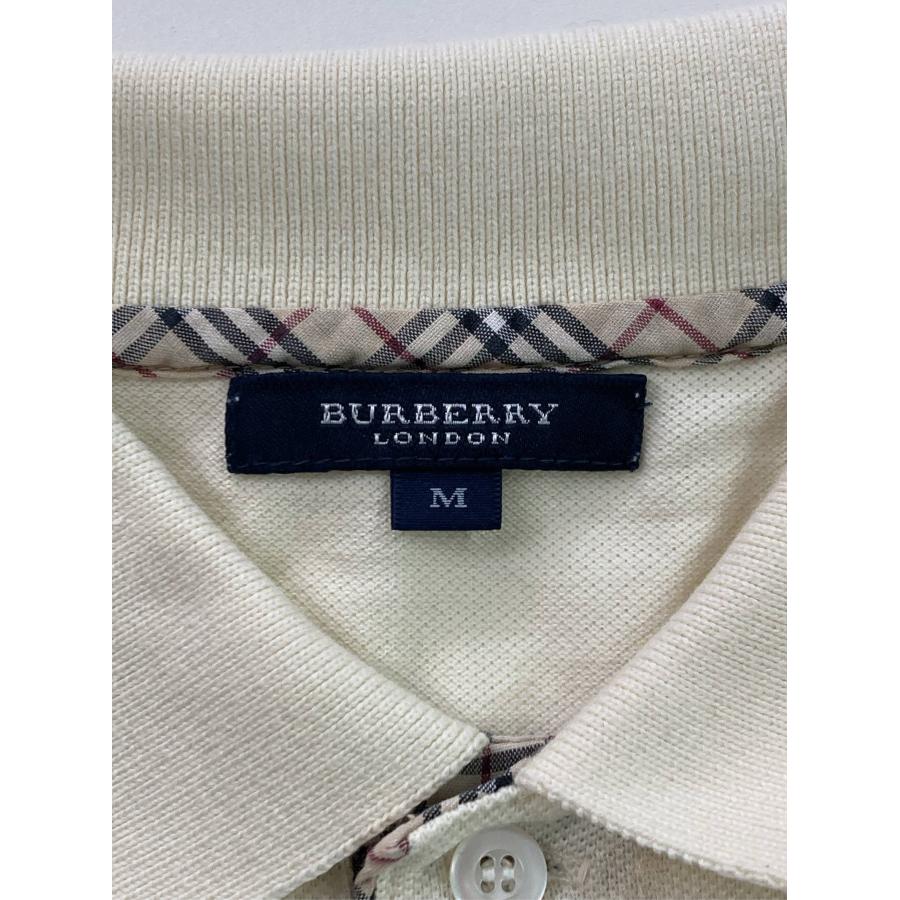 BURBERRY LONDON バーバリーロンドン ポロシャツ M アイボリー 無地 チェック柄 ワンポイント ブランドロゴ 半袖 メンズ |  | 03