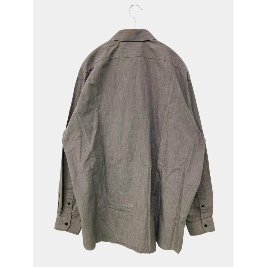 VAN HEUSEN ヴァンヒューゼン ビジネスシャツ 17-17 1/2 グレー コットン 無地 長袖 レギュラーカラー メンズ |  | 01