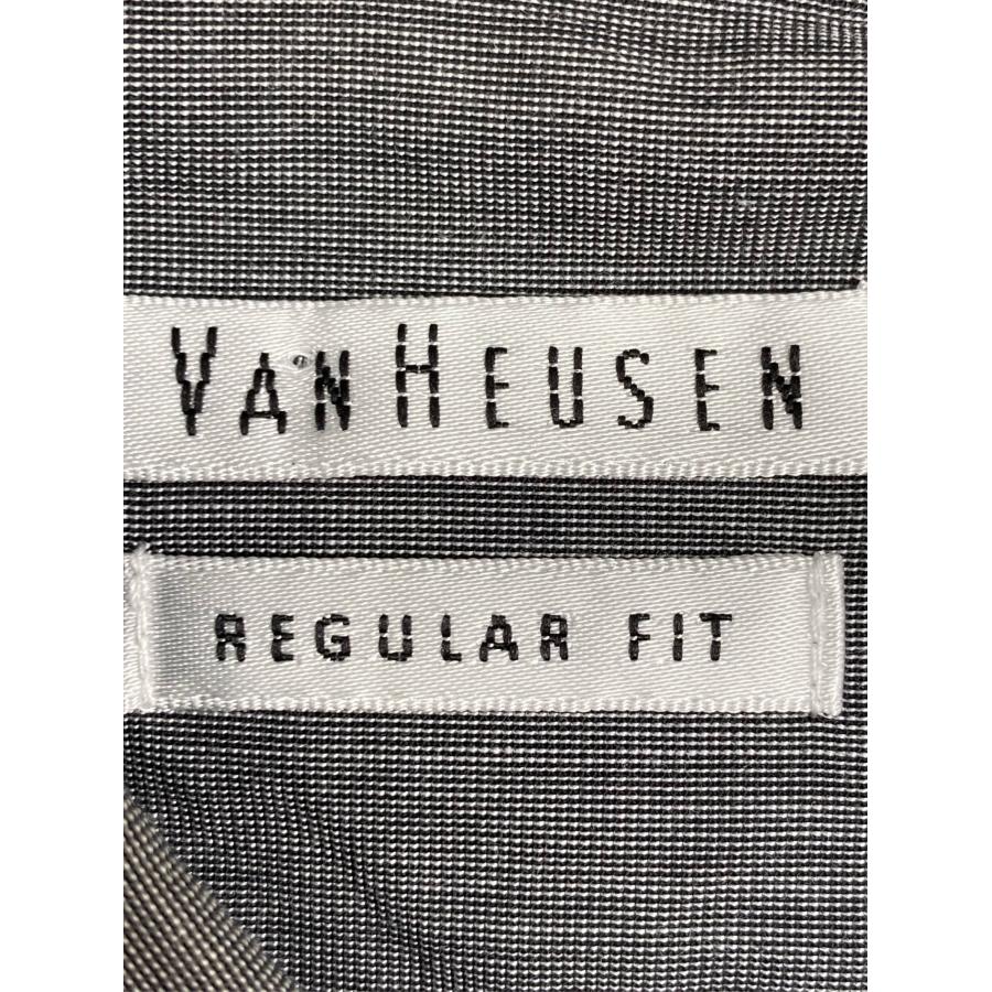 VAN HEUSEN ヴァンヒューゼン ビジネスシャツ 17-17 1/2 グレー コットン 無地 長袖 レギュラーカラー メンズ |  | 02