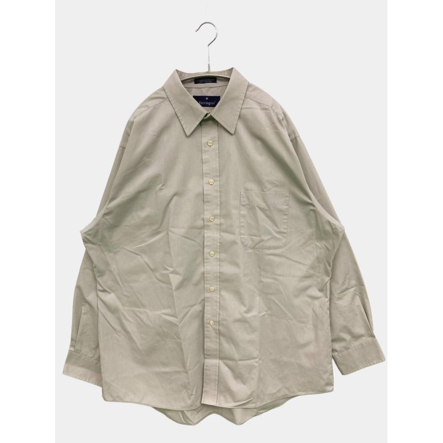 Barrington ビジネスシャツ 16 1/2 ベージュ コットン 無地 長袖 レギュラーカラー メンズ | 