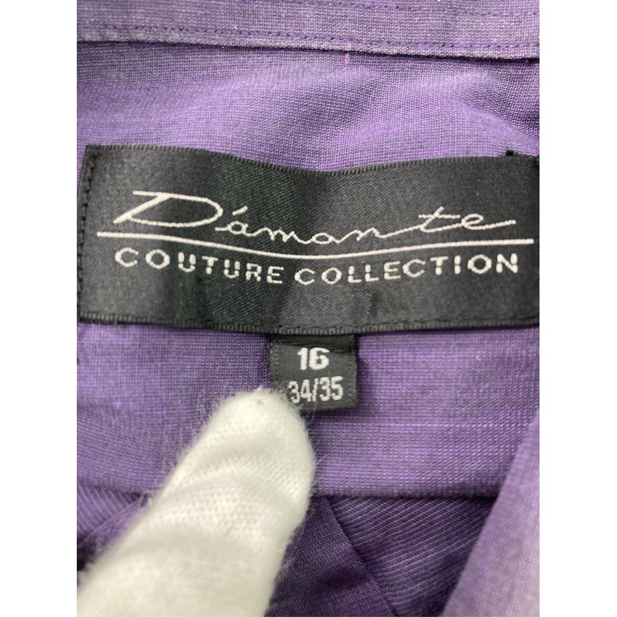 Damante ビジネスシャツ 16 34/35 パープル コットン 無地 長袖 レギュラーカラー メンズ |  | 03