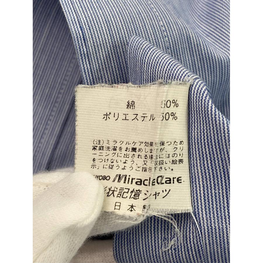 ROBERT STOCK ロバートストック ビジネスシャツ ブルー コットン ストライプ柄 長袖 レギュラーカラー メンズ |  | 03