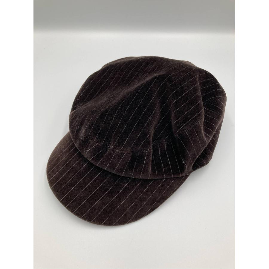 BURBERRY BLACK LABEL バーバリーブラックレーベル キャスケット ブラウン コットン ベロア メンズ | BURBERRY BLACK LABEL