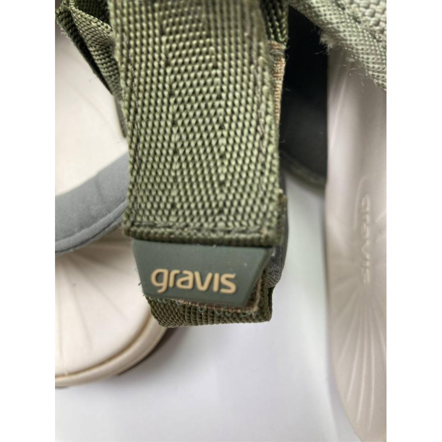 gravis サンダル 27.0 カーキ ナイロン 無地 ブランドロゴ フラット ストラップあり スポーツサンダル メンズ | gravis | 05