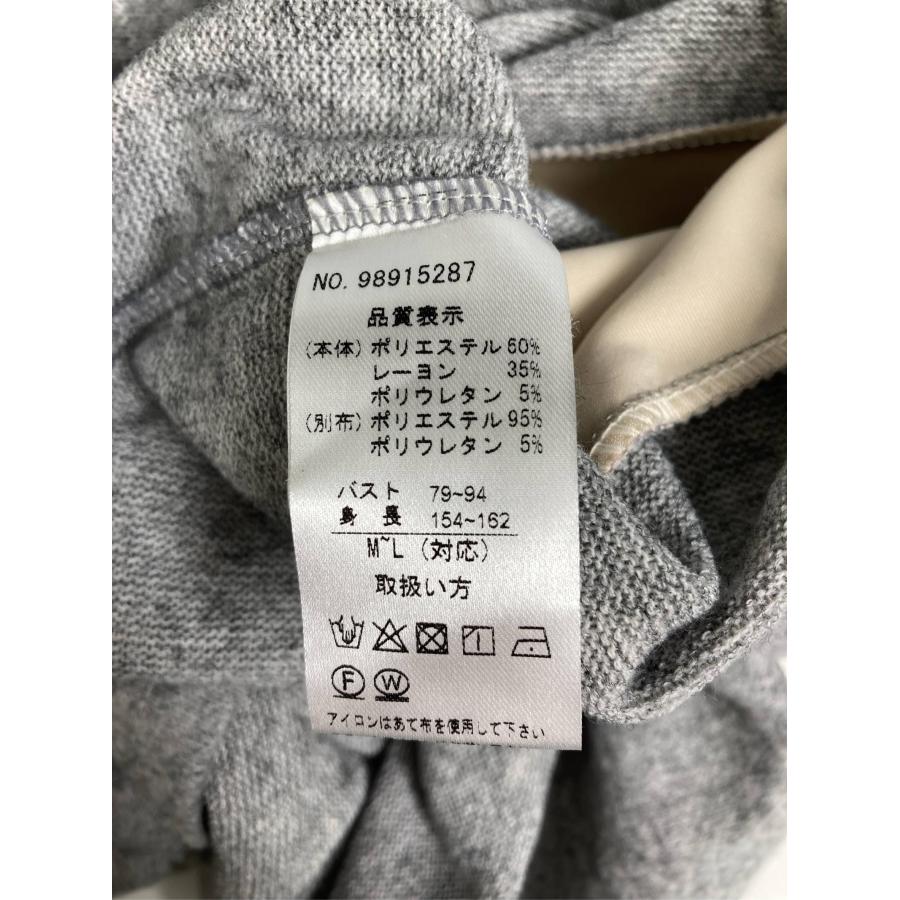 チュニック M~L グレー 花柄・ボタニカル柄 前面プリント 長袖 ショート・ミニ丈 レディース |  | 02