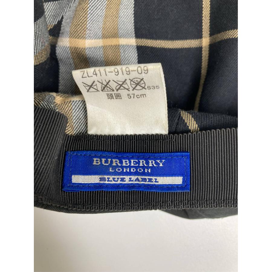 BURBERRY BLUE LABEL バーバリーブルーレーベル ハンチング/ベレー帽 57cm ブラック コットン メンズ レディース | BURBERRY BLUE LABEL | 04