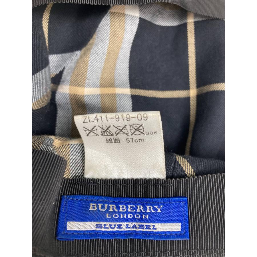 BURBERRY BLUE LABEL バーバリーブルーレーベル ハンチング/ベレー帽 57cm ブラック コットン メンズ レディース | BURBERRY BLUE LABEL | 05