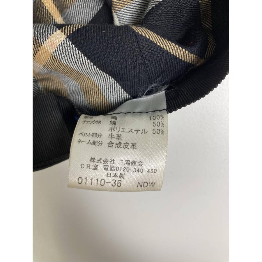 BURBERRY BLUE LABEL バーバリーブルーレーベル ハンチング/ベレー帽 57cm ブラック コットン メンズ レディース | BURBERRY BLUE LABEL | 06