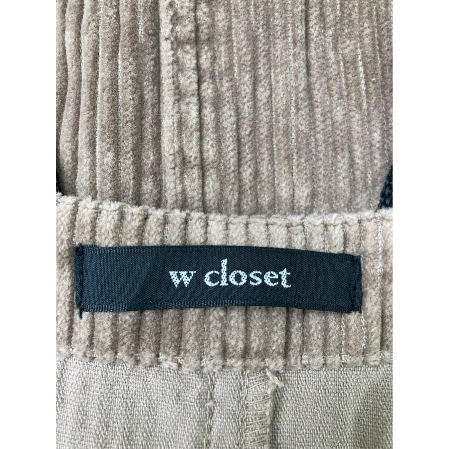 w closet ダブルクローゼット ジャンパースカート F ブラウン コットン コーデュロイ 無地 ショート・ミニ丈 タイト レディース | w closet | 02