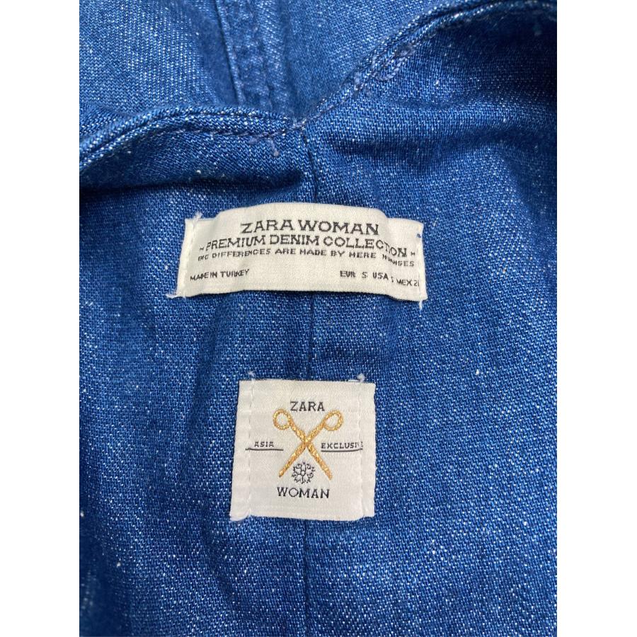ZARA WOMAN ザラウーマン ジャンパースカート USA S ブルー デニム 無地 ひざ丈 タイト レディース |  | 02