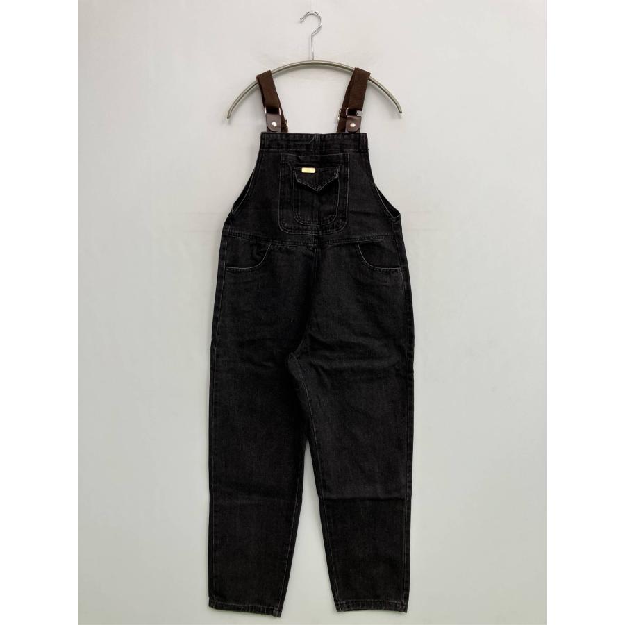 ABITOKYO アビトーキョー サロペット/オーバーオール L ブラック フルレングス デニム コットン レディース | ABITOKYO