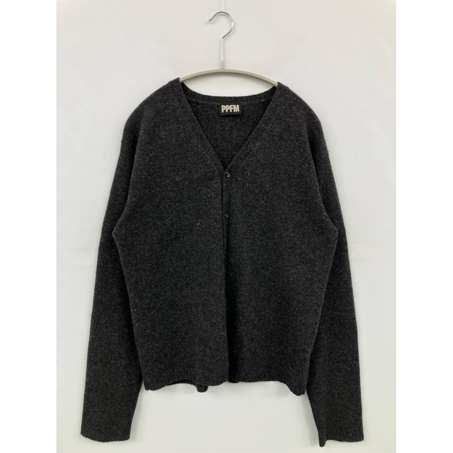 PPFM ピーピーエフエム カーディガン/ボレロ L グレー ウール・ニット 無地 ミドル丈 長袖 メンズ | 