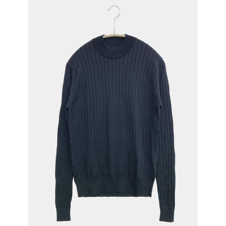 JOHN SMEDLEY ジョンスメドレー ニット/セーター S ブラック ウール・ニット 無地 ミドル丈 長袖 クルーネック(丸首) レディース | JOHN SMEDLEY