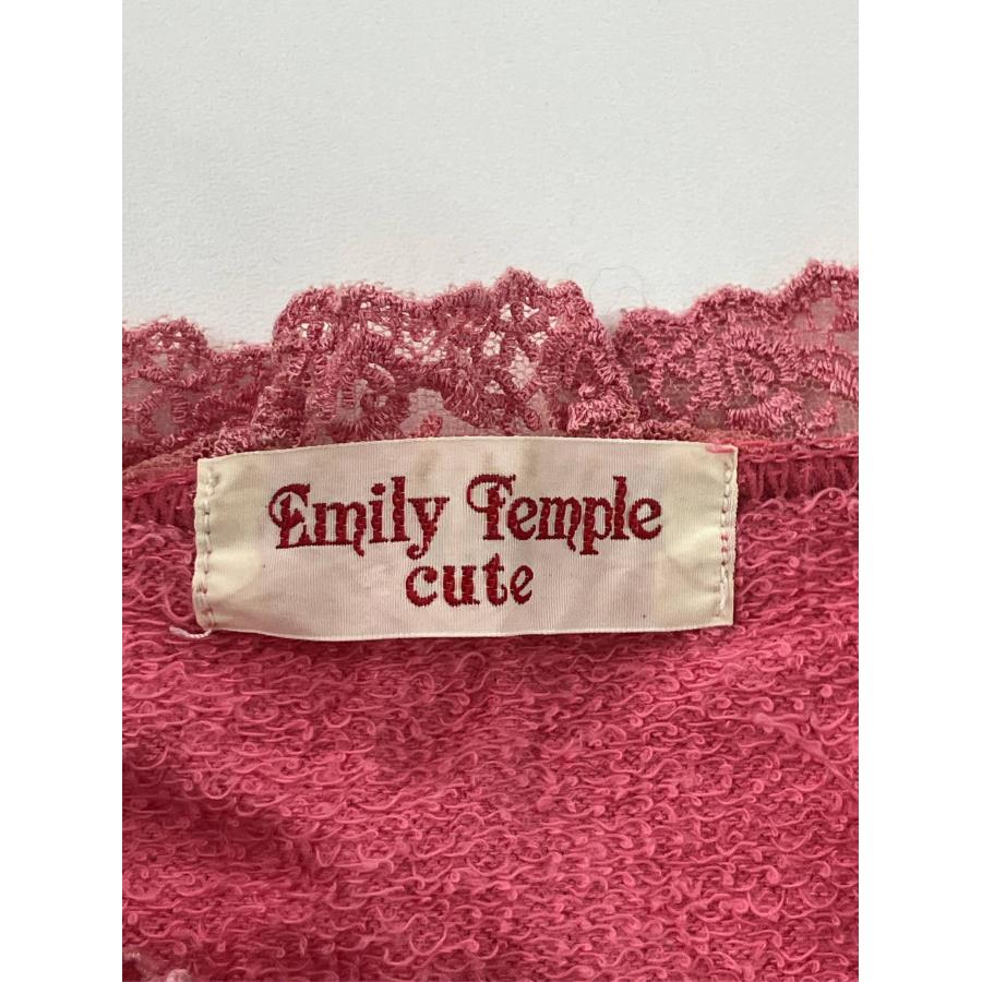 Emily Temple cute カーディガン/ボレロ ピンク コットン 無地 レース ショート丈 長袖 レディース | Emily Temple cute | 02