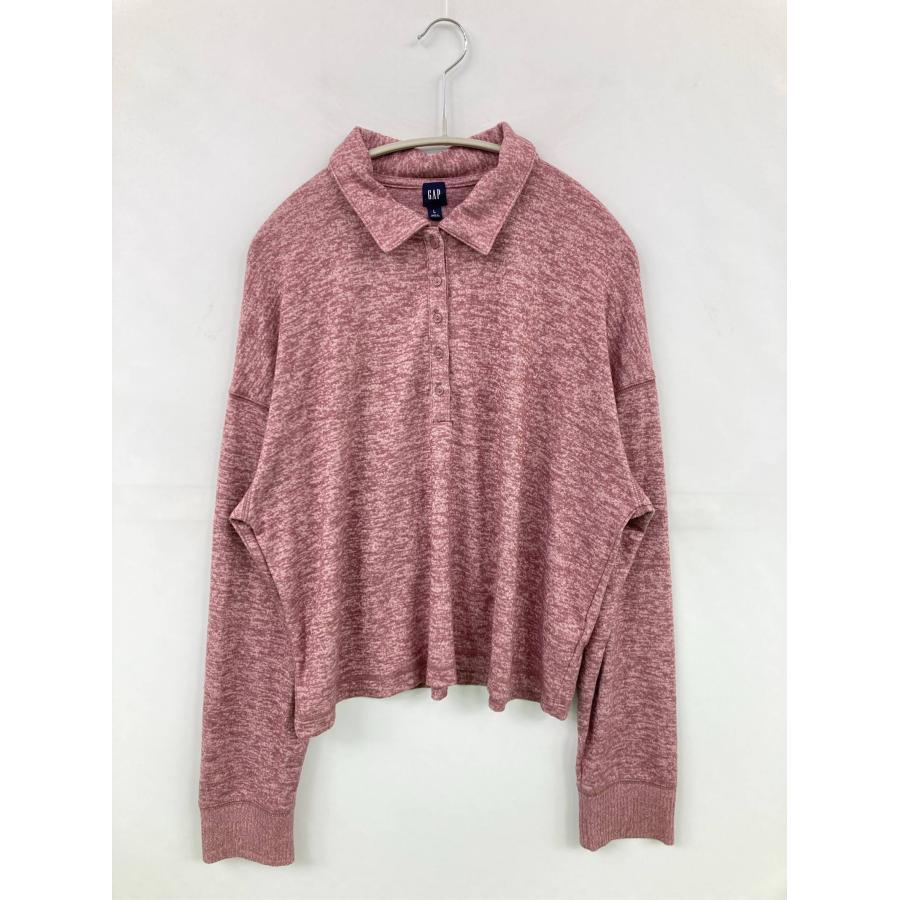 GAP ギャップ ポロシャツ L ピンク 無地 長袖 レディース | GAP