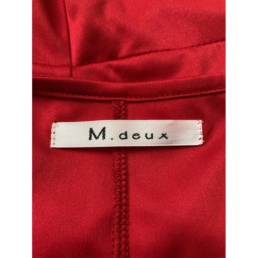 M.deux エムドゥ ワンピース 38 レッド 無地 長袖 ひざ丈 フレア レディース | M.deux | 02