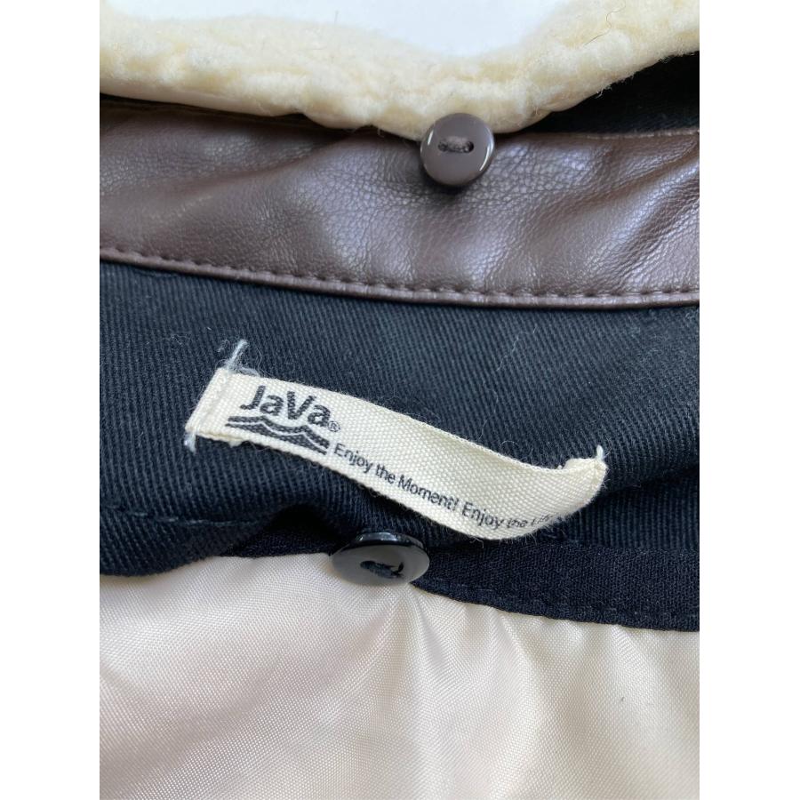 JaVa ジャバ ブルゾン L ブラック コットン 合成皮革/人工皮革 無地 ミドル丈 フードなし ボタン留め レディース |  | 02