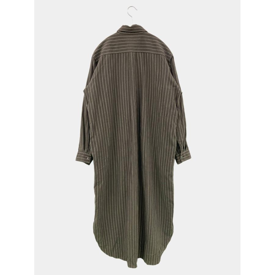 Pilgrim Surf+Supply シャツワンピース 0 ブラック コットン リネン・麻 ストライプ柄 長袖 ロング・マキシ丈 レディース |  | 01
