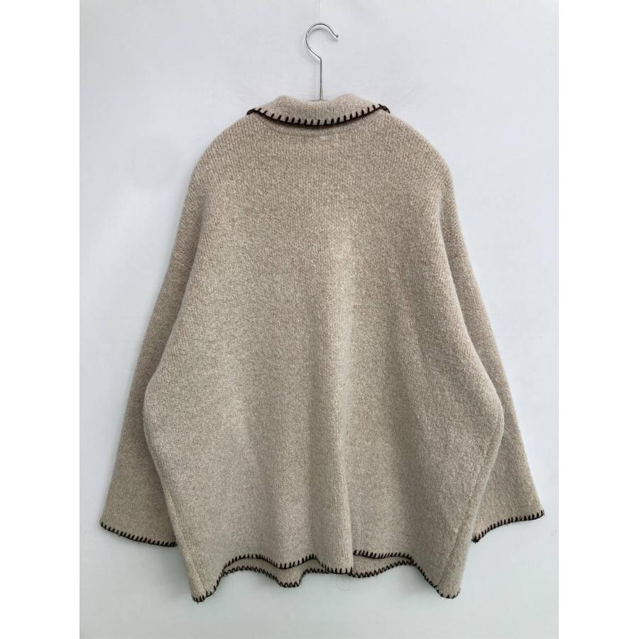 MONO-MART モノマート カーディガン/ボレロ F ベージュ ナイロン 無地 刺繍 ミドル丈 長袖 レディース | MONO-MART | 01